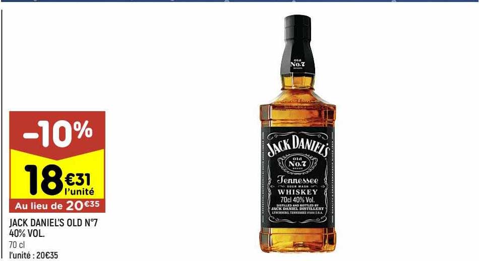 jack daniel's old n°7 40% vol.