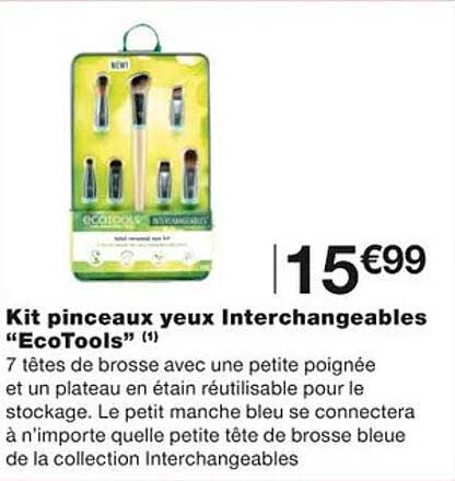 kit pinceaux yeux interchangeables "ecoTools"
