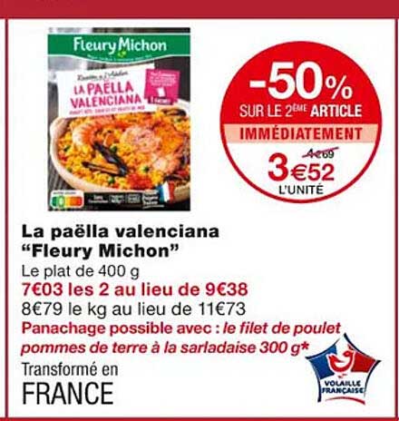 la paëlla valenciana "fleury michon"
