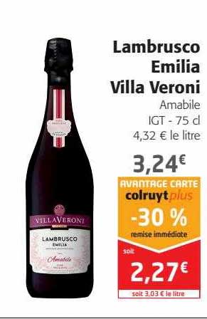 lambrusco emilia villa veroni amabile igt