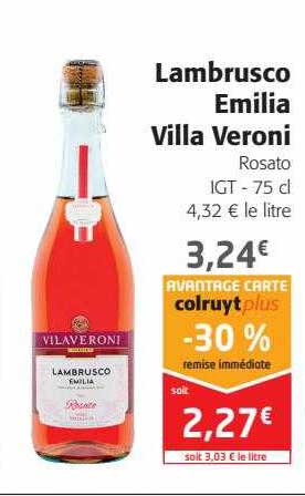 lambrusco emilia villa veroni rosato igt