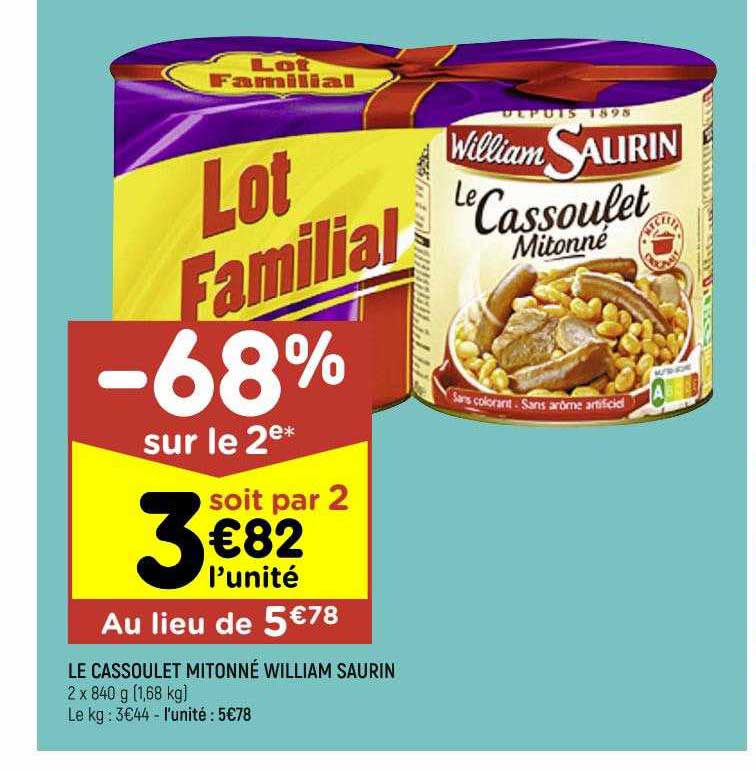 le cassoulet mitonné william saurin
