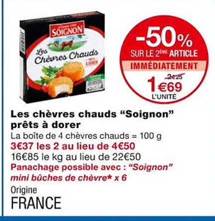 les chèvres chauds "soignon" prêts à dorer