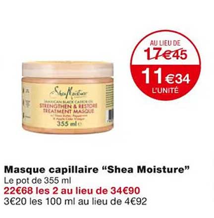masque capillaire "shea moisture"
