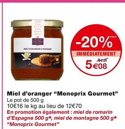 miel d'oranger "monoprix gourmet"