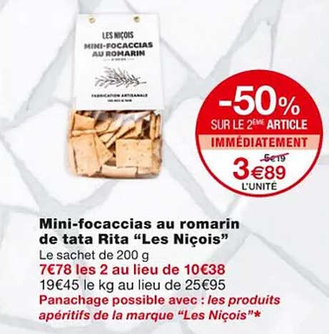 mini-focaccias au romarin de tata rita "les niçois"