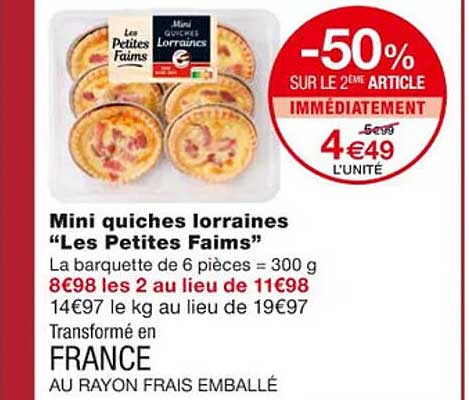 mini quiches lorraines "les petites faims"