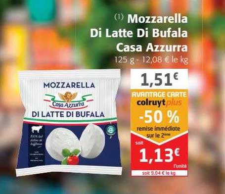 mozzarella di latte de bufala casa azzurra