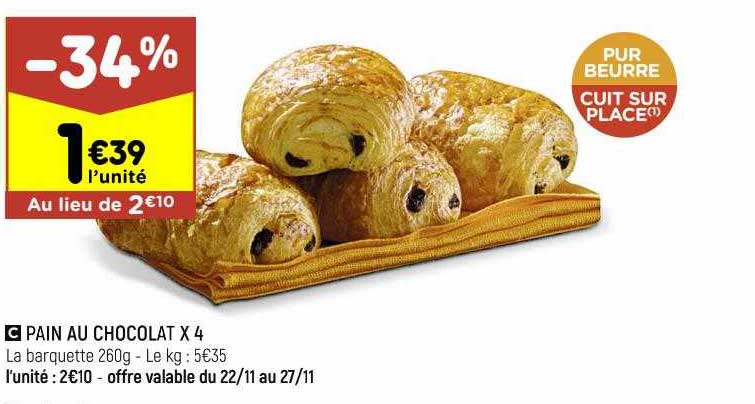 Pain Au Chocolat X4