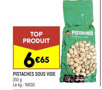 pistaches sous vide