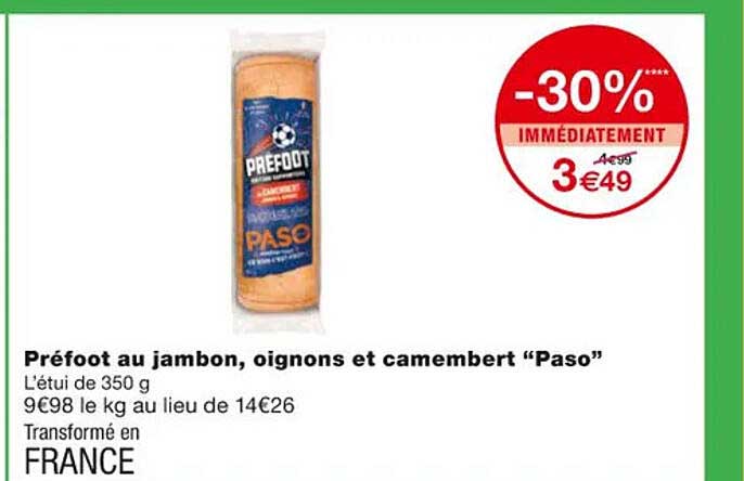 Préfoot Au Jambon, Oignons Et Camembert "paso"