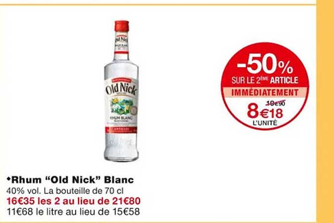 rhum "old nick" blanc