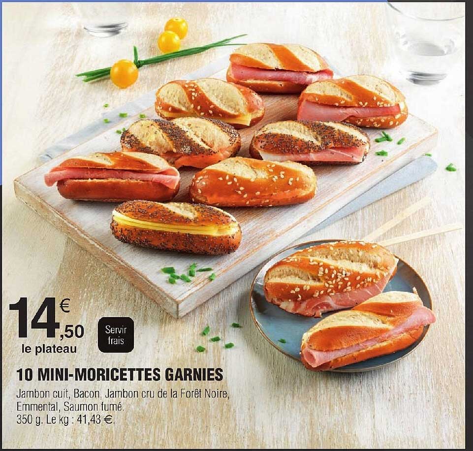 10 Mini-moricettes Garnies