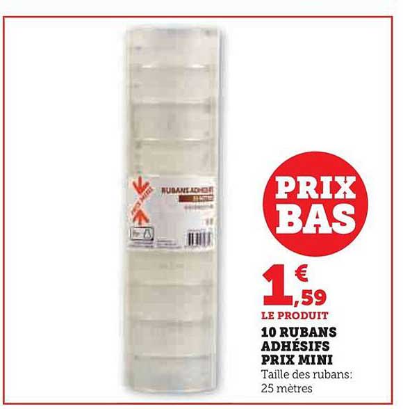 10 rubans adhésifs prix mini