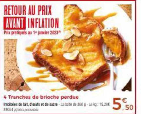 4 tranches de brioche perdue