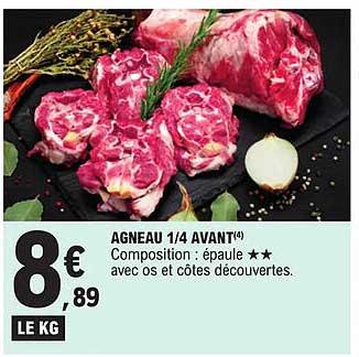 agneau 1/4 avant