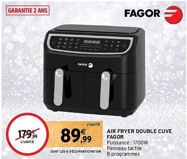 air fryer double cuve fagor