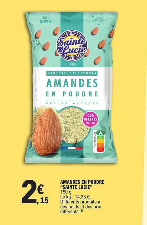 amandes en poudre "sainte lucie"