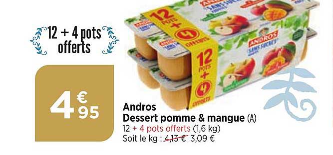 Andros Dessert Pomme & Mangue
