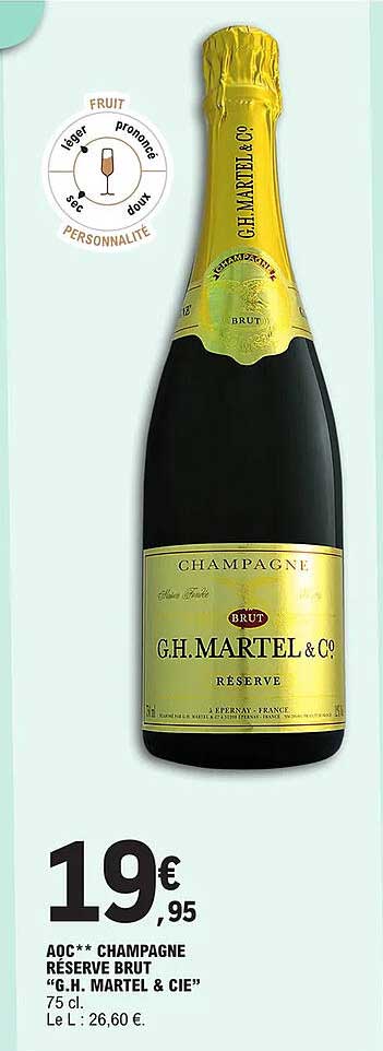 aoc champagne réserve brut "g.h. martel & cie"