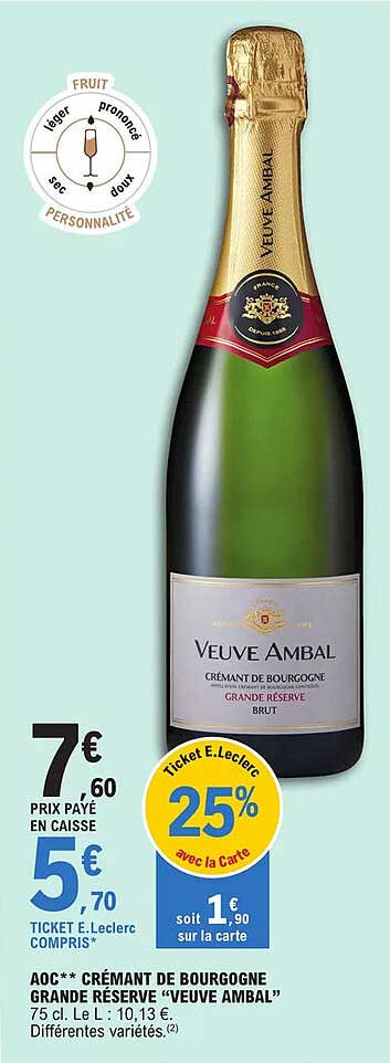 aoc crémant de bourgogne grande réserve "veuve ambal"