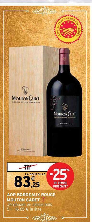 aop bordeaux rouge mouton cadet