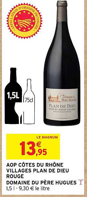 aop côtes du rhône villages plan de dieu rouge
