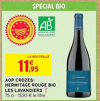 aop crozes-hermitage rouge bio les lavandiers