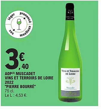 aop muscadet vins et terroirs de loire 2022 "pierre bourré"