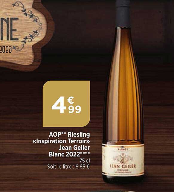 aop riesling «inspiration terroir» jean geiler blanc 2022