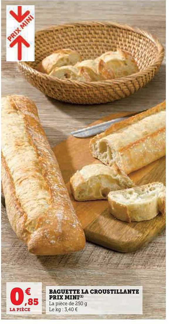 baguette la croustillante prix mini