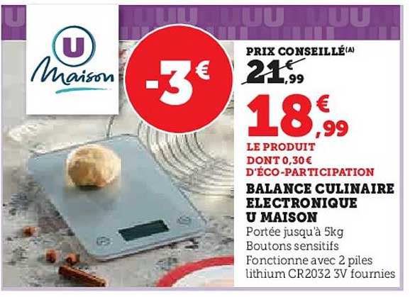 balance culinaire électronique u maison