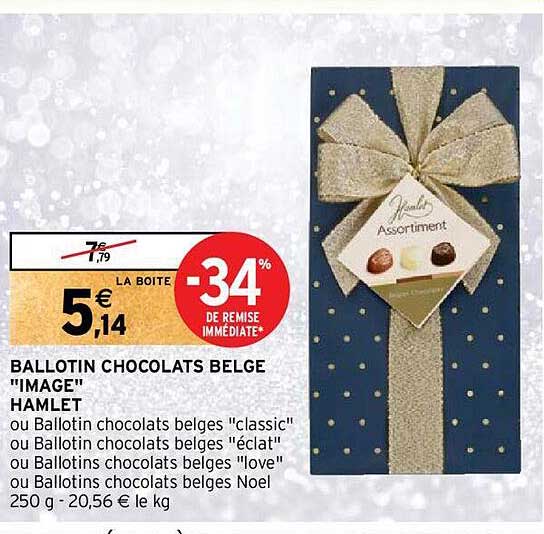 ballotin chocolats belge "image" hamlet