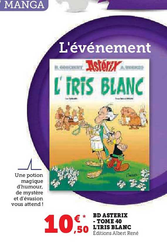 bd asterix - tome 40 l'iris blanc