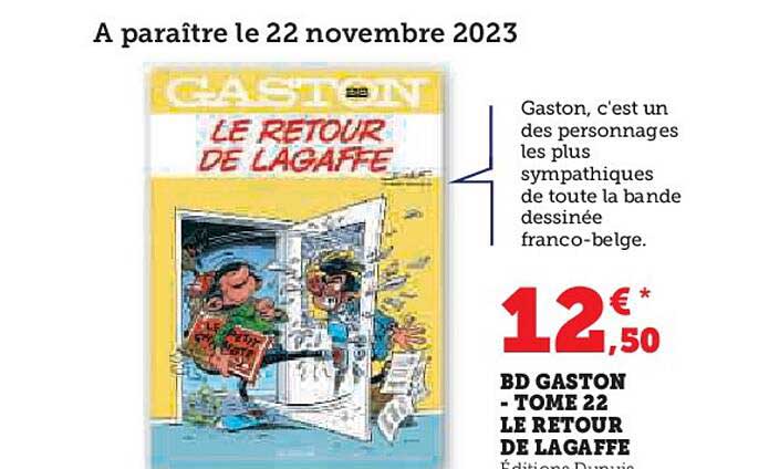 bd gaston - tome 22 le retour de lagaffe