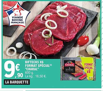 biftecks x6 format spécial "charal"