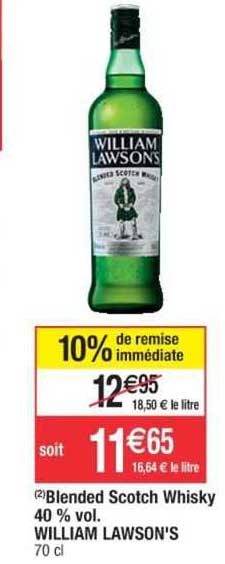 blended scotch whisky 40% vol. william lawson's