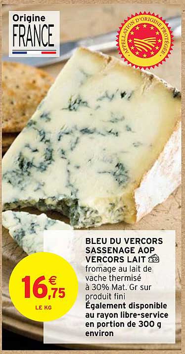 bleu du vercors sassenage aop vercors lait
