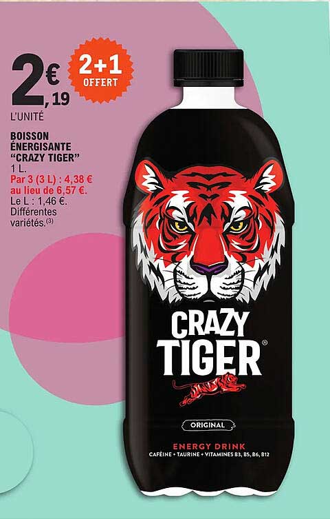 boisson énergisante "crazy tiger"