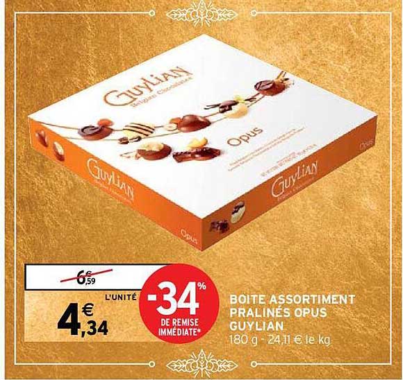 boîte assortiment pralinés opus guylian