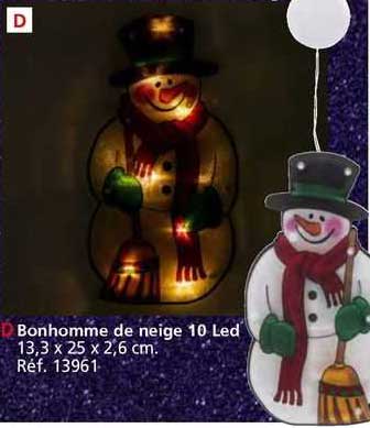 bonhomme de niege 10 led