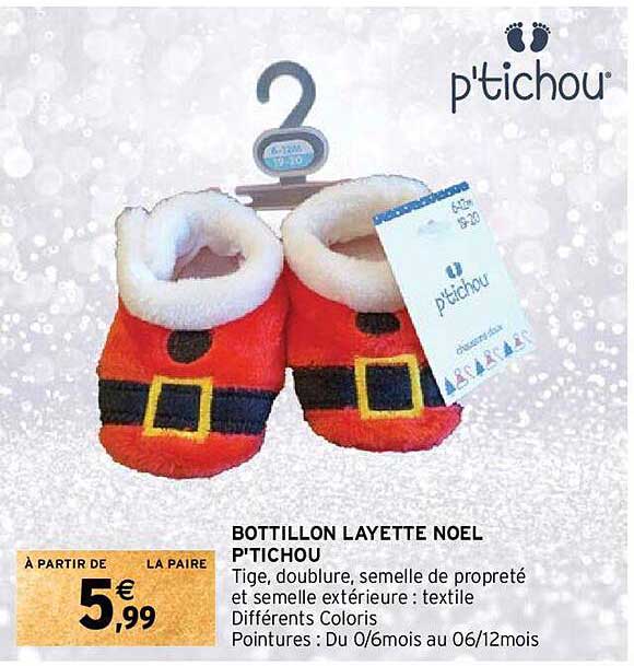 bottillon layette noël p'tichou