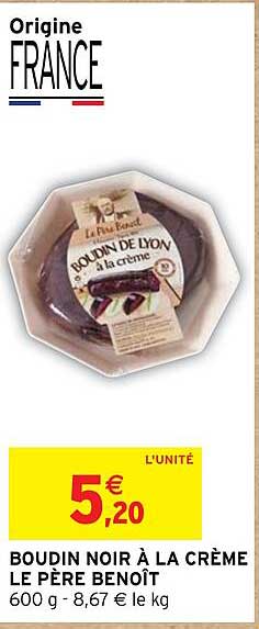 boudin noir à la crème le père benoît