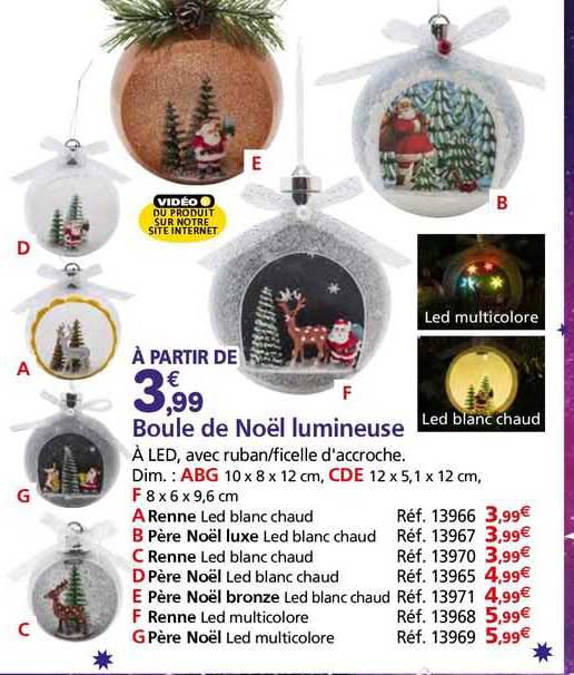 Boule De Noël Lumineuse
