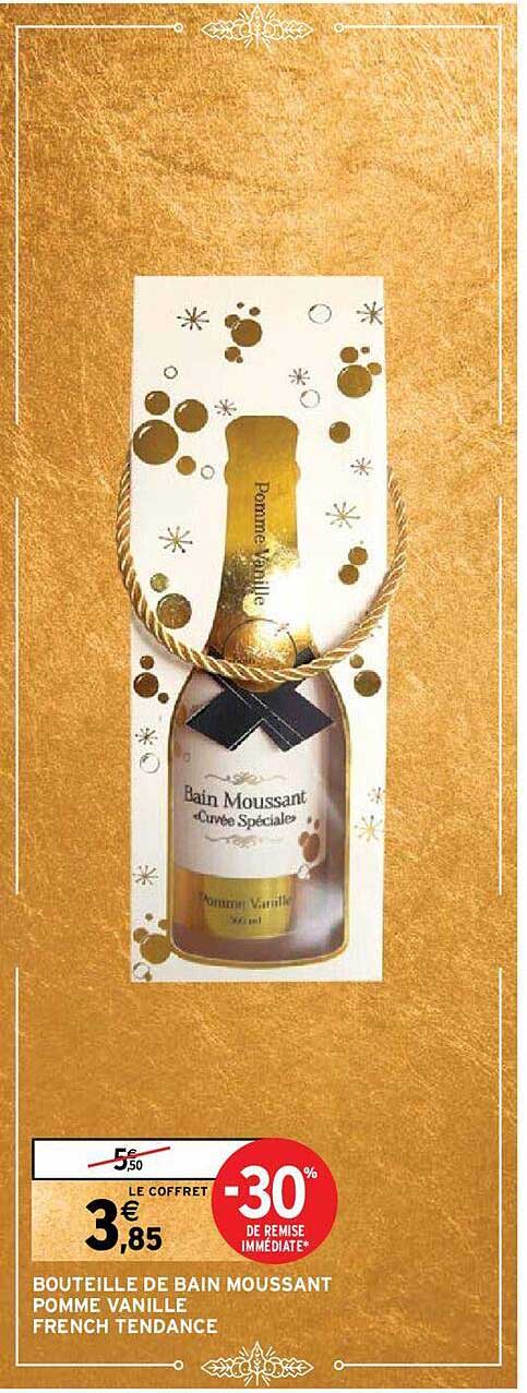 bouteille de bain moussant pomme vanille french tendance