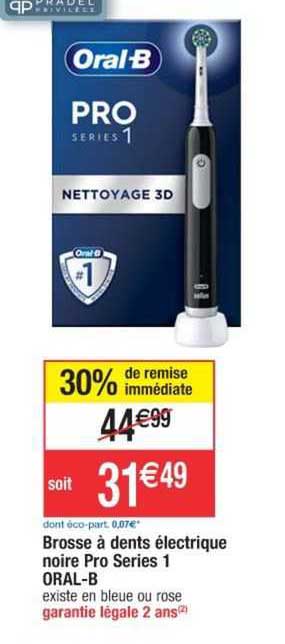 brosse à dents électrique noir pro series 1 oral-b