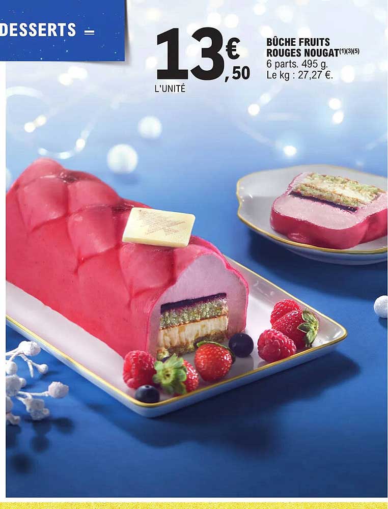 Bûche Fruits Rouges Nougat