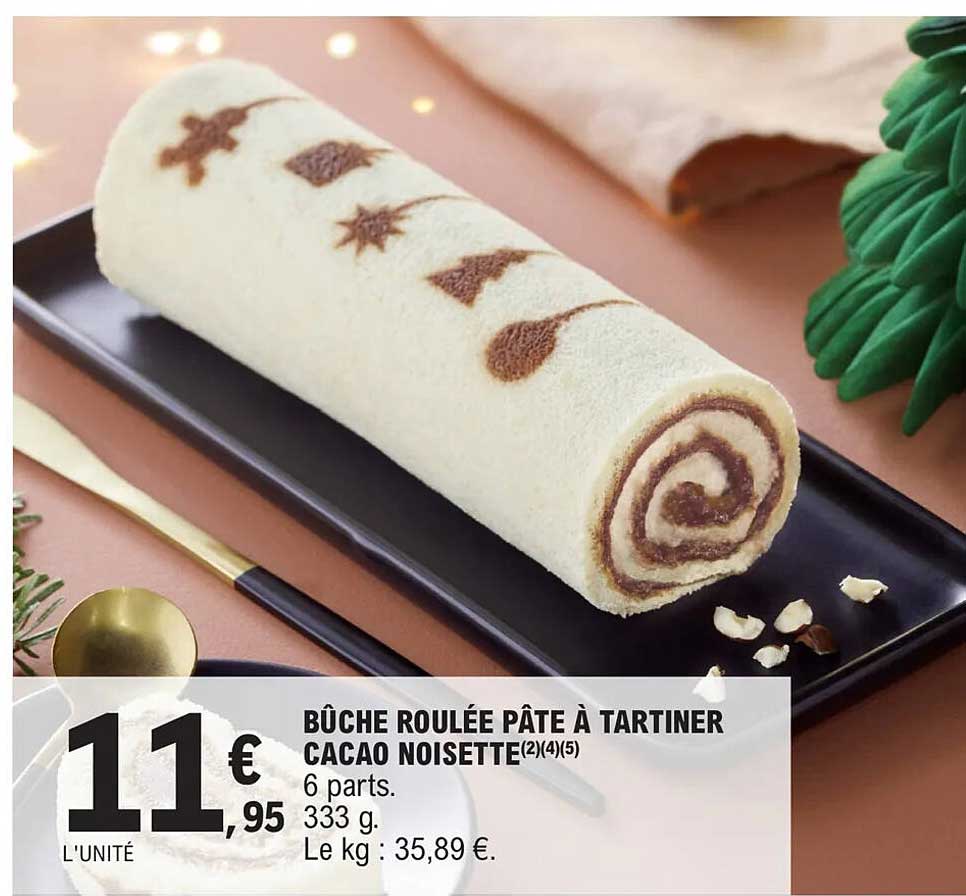 Bûche Roulée Pâte à Tartiner Cacao Noisette