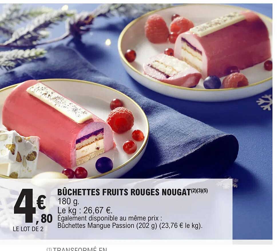 Bûchettes Fruits Rouges Nougat