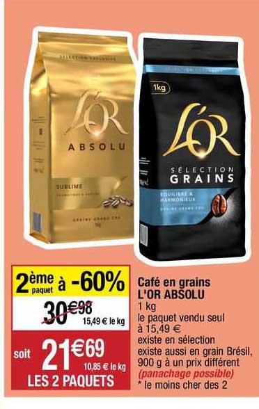 Café En Grains L'or Absolu